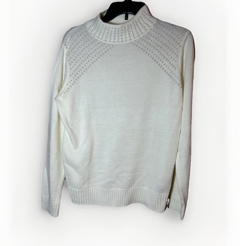 Juicy Couture Long Sleeve Rhinestone Embellished Sweater-Size Large